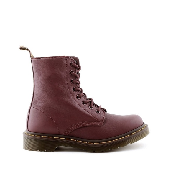 Dr. Martens Burgundy Combat Boots 1460 Pascal Virginia - Picture 1 of 6